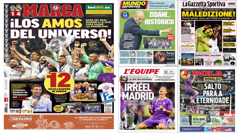 Реал прыгнул в историю! Сегодняшние первые страницы европейских газет