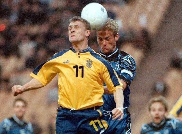 Гол Сергея Реброва в Рейкьявике принес победу сборной Украины в сентябре 1999 года. Фото visir.is