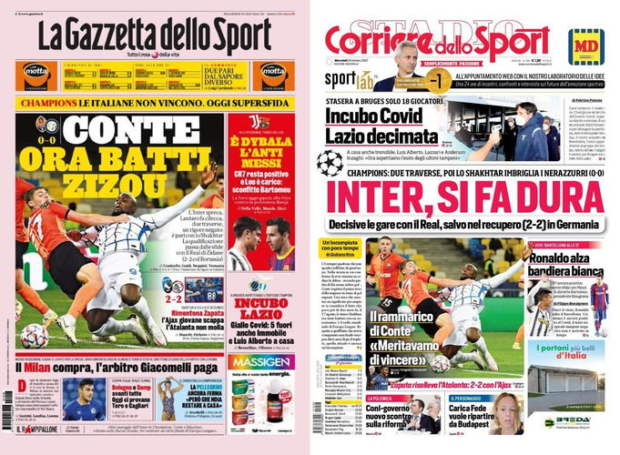 СМИ Италии: «Ноль в графе забитых мячей Интера -- неожиданная и несправедливая штука»